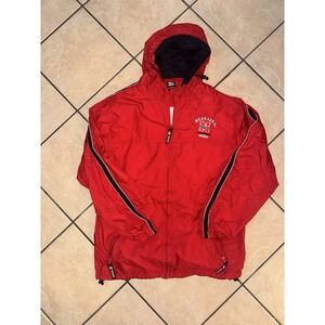 Vintage Nebraska Huskers Starter Jacket Red Hooded Full Zip NCAA Team L
